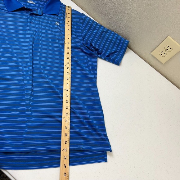 Under Armour Men's Classic Striped Polo Shirt Short Sleeve Blue Size XL - Picture 12 of 14